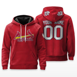 St. Louis Cardinals Hoodie Custom Name & Number - HRZ01