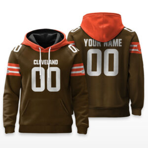Cleveland Browns Hoodie Custom Name & Number - HRZ01