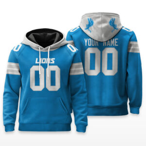Detroit Lions Hoodie Custom Name & Number - HRZ01
