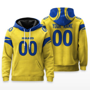 Los Angeles Rams Hoodie Custom Name & Number - HRZ01
