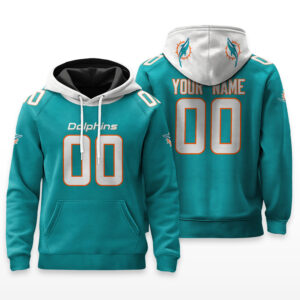 Miami Dolphins Hoodie Custom Name & Number - HRZ01