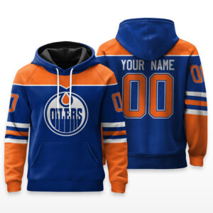 Edmonton Oilers Hoodie Custom Name & Number - HRZ01