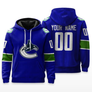 Vancouver Canucks Hoodie Custom Name & Number - HRZ01