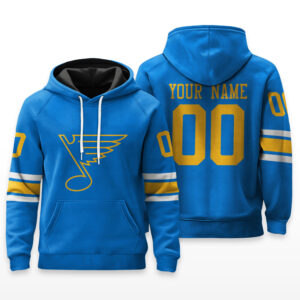St Louis Blues Hoodie Custom Name & Number - HRZ01