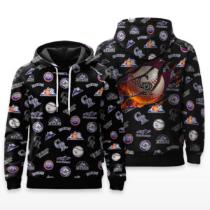 Colorado Rockies Full Logo Hoodie - HRZ03