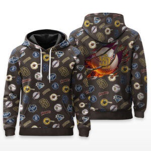 San Diego Padres Full Logo Hoodie - HRZ03
