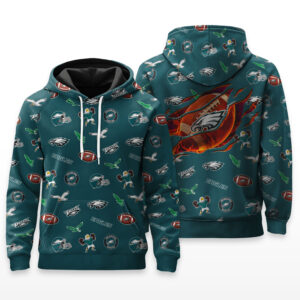 Philadelphia Eagles Full Logo Hoodie - HRZ03