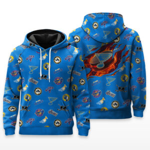 St Louis Blues Full Logo Hoodie - HRZ03